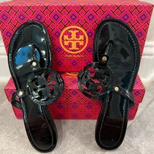 Tory Burch Miller Sandel - Black  - Size 10